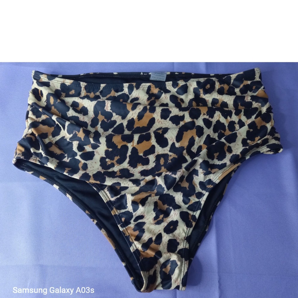 Leopard Print High Waist Bikini Bottoms Swimsuit Sexy Animal Print